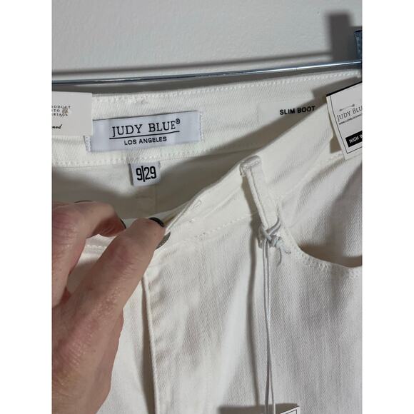 Judy Blue White High Waisted Bootcut Jeans NWT size 9/29 - Picture 3 of 8